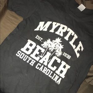 gray myrtle beach sc short sleeve tee